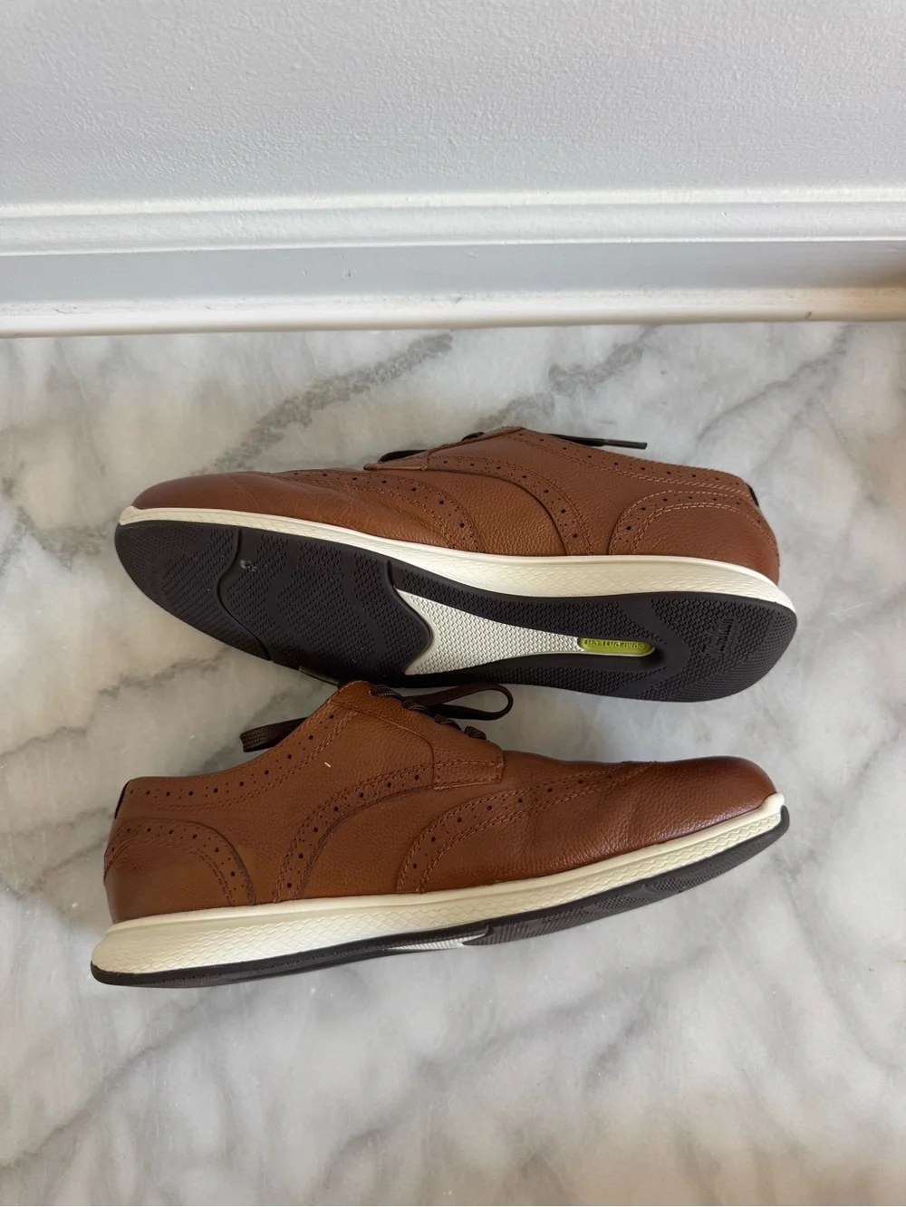 Florsheim Great Lakes Wingtip Oxford Jr. Size 7 Brown Leather